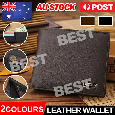 $12.95 • Buy Genuine Mens Leather Wallet Cowhide Coin Purse Wallet Multiple Card Slots New OZ