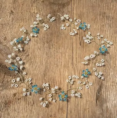 Wedding Hair Vine Forget-me-not Bridal Hair Accessory Boho Woodland Bride Rustic • £15