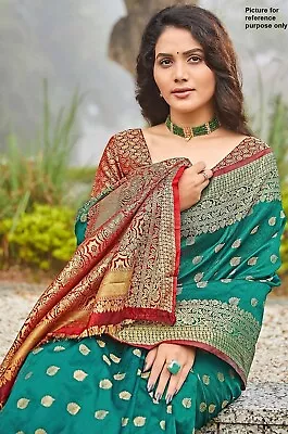 Indian Soft Silk Saree #SGL 1001 (Teal) / Sari / Salwar / Bollywood Dress • $145