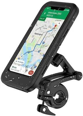 Bicycle Motor Bike 360° Waterproof Case Cover Mount Holder For All Mobile Phones • £7.99