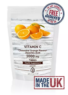 Vitamin C Chewable Orange Flavour Tablets 1000mg Pack Of 30 Pills • £3.80