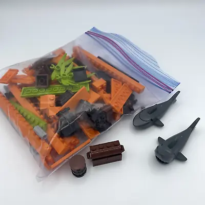LEGO Lot Sharks Pirate Chest Map Wheel Orange Black Palms Misc Lot 7oz • $14.99