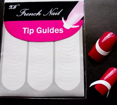 Nail Art French Manicure Guides  Curved  Half Moon Styles Tips Stickers Stencil • $1.96