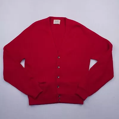 VTG 70s Thane Wool Cardigan Sweater Mens Sz M  Button Front USA MADE Mr Rogers • $35.99