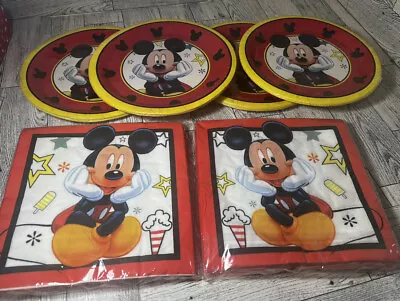 Disney Mickey Mouse Party Supplies Lot Brand New Plates & Napkins. New Bundle • $5.97