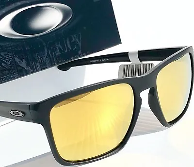 NEW* Oakley SLIVER XL Matte Black 24K FIRE Iridium Gold ICON Sunglass Oo9341-07 • $96.87