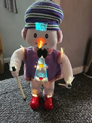 £25.99 • Buy Vintage Fibre Optic Christmas/colour Changing ,Walking Snowman./58cm  Working
