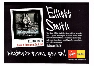 (moj19) Magazine Advert 5x9  Elliott Smith - From A Basement On A Hill • $11.37