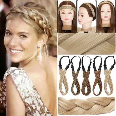 Elegant Blonde Headband Hairpiece Braided Plait Hair Band Plaited Hair Extension • £8.20
