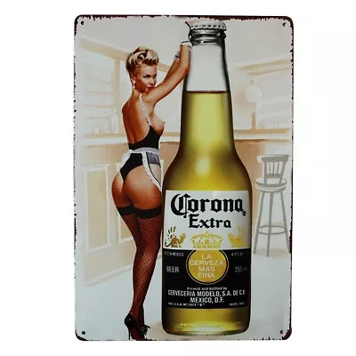 CORONA BEER Garage Rustic Look Vintage Tin Signs Man Cave Shed & Bar AU SELLER • $10