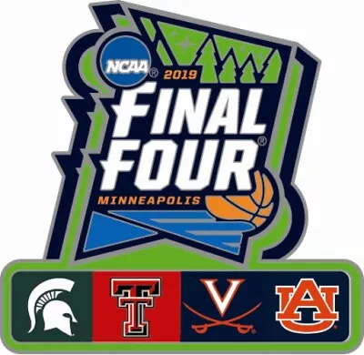 Official 2019 NCAA Final Four Pin Michigan State Virginia Auburn Texas Tech • $19.99