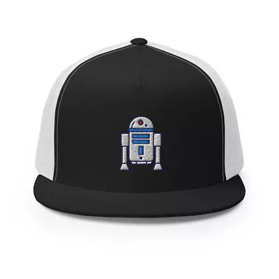 R2-D2 Hat R2D2 Embroidered Trucker Hat R2 D2 Snapback Mesh Cap • $27.95