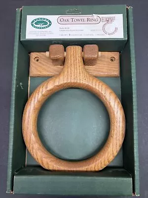 Vintage Sonoma Woodworks Hand Towel Holder Ring In Golden Oak Finish Wood New • £28.94