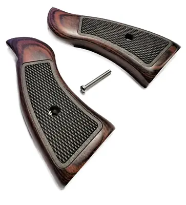 Grips Fits Smith Wesson K Frame S&W Classic ROSEWOOD Checkered New Item • $29.95