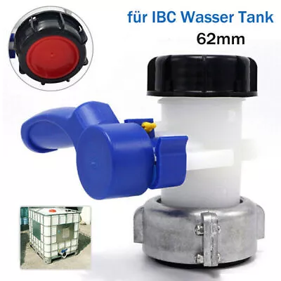 IBC Adapter Ball Valve Tank Container Outlet Tap S60x6 (62mm) Water Tap To R6D6 • £12.17