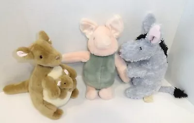 Vtg GUND Disney Classic Winnie The Pooh Plush Set Lot Kanga Piglet Eeyore P38 • $44.94