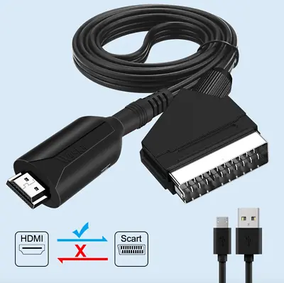 £14.21 • Buy HDMI To SCART Adapter Video Audio Upscale Converter PAL/NTSC For HD TV DVD Box S