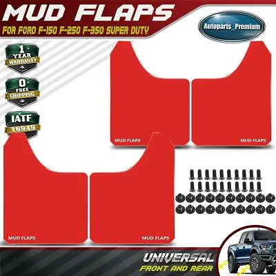 4PCS Front&Rear Red Universal Splash Guards Mud Flaps For Ford F-150 Car Pickup • $22.75