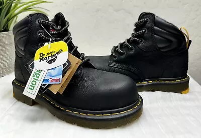 Dr Martens Boots Industrial Steel Toe Safety SZ 6 Men 7 Womens Black- NEW • $80