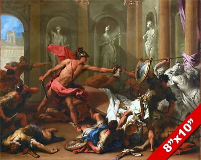 Perseus Confronts Phineus W Medusas Head Greek Myth Painting Art Canvas Print • $14.99