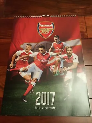 £4.95 • Buy Arsenal 2017 OFFICIAL Wall Calendar CAZORLA XHAKA OZIL CECH *GREAT CONDITION*