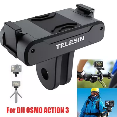 Magnetic Adapter Mount Clamping Selfie Stick Base For DJI OSMO Action 3 Tool New • £9.29