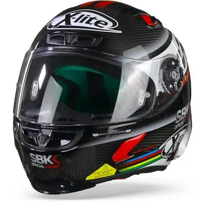 $436.44 • Buy X-Lite X-803 RS Ultra Carbon SBK 12 Carbon Black White Red Full Face Helmet M...