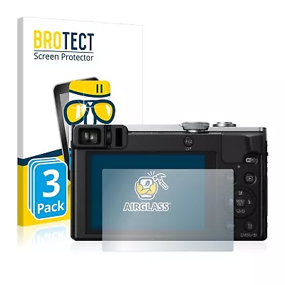 3x BROTECT Armored Glass Film For Panasonic Lumix DMC-TZ70 Protection Glass Film • £6.85