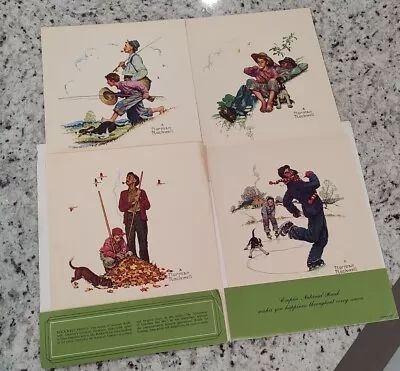 Norman Rockwell Vintage Set  Grandpa And Me  Four Seasons Prints Ready To Frame • $14.99