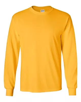 NEW Gildan Men's Ultra Cotton Plain Crew Neck Long Sleeves T-Shirt 2400 (G240) • $12.95