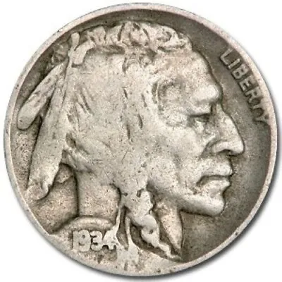 1934 - Buffalo Nickel - G/VG • $2.45