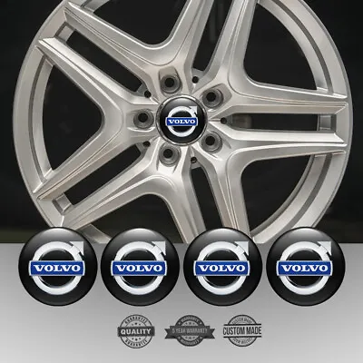 Set Of 4 Silicone Center Wheel Cap Stickers Volvo Emblem Logo Decals Rims • $35.10