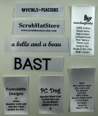 $35 • Buy Personalized Satin Sewing Labels For Quilting, Knitting, And Sewing Crafts