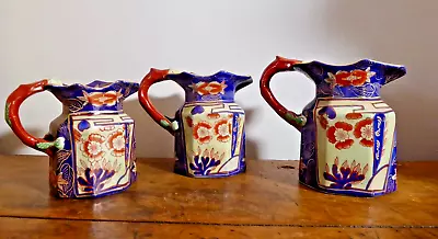 Vintage 3x Pitchers/Jugs - Victoria Jug Ware Imari Hydra Vintage Ironstone • £9.95