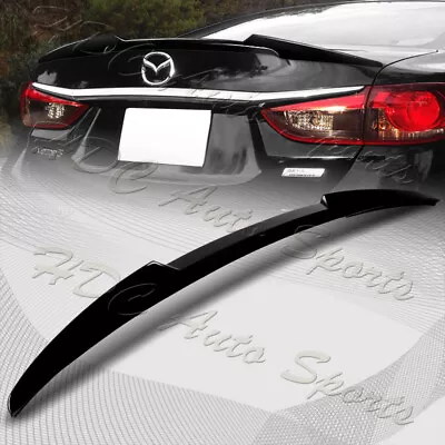 For 2014-2017 Mazda 6 Mazda6 W-Power Pearl Black V-Style Trunk Lid Spoiler Wing • $78.99