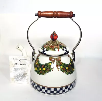 Retired MacKenzie Childs 2 Quart Evergreen Tea Kettle • $124.99