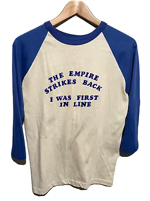 $400 • Buy Vintage  Star Wars The Empire Strikes Back First In Line Raglan T Shirt (18x26)