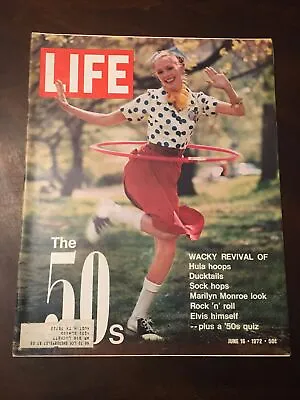 VTG Life Magazine June 16 1972 - Marilyn Monroe Look Rock N Roll Elvis Presley • $11.99