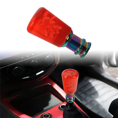 JDM Red Crystal Transparent Bubble Manual Stick Gear Shift Knob Shifter • $16.88