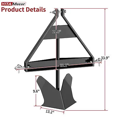 Middle Buster For Category 1 Cat 1 3 Point  3 Pt Quick Hitch Tractors Plow Heavy • $141.99