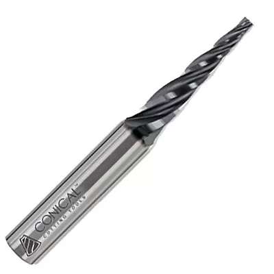 7 Degree Per Side 1/8  Tip Diameter Solid Carbide Tapered End Mill • $77.24