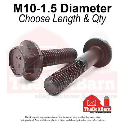 M10-1.5 Class 8.8 Hex Flange Screws Frame Bolts Plain (Pick Length & Qty) • $8.87