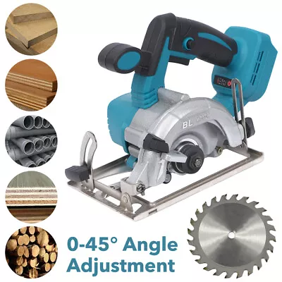 5  Cordless Circular Saw 125mm Brushless Wood Tile Saw For Makita 18V Battery • £47.49