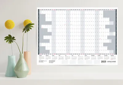 £2.99 • Buy 2023 UK A2 Annual Yearly Wall Large Planner Office Calendar (Folded Flat)