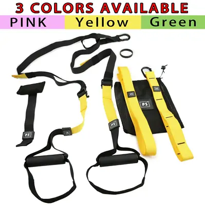 Suspension Straps Trainer Hanging Belt Resistance Pull Rope Home Gym Workout Set • $42.99