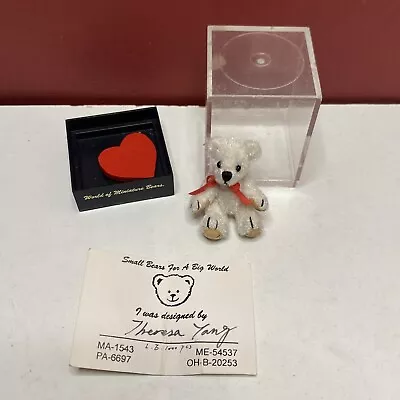 £19.99 • Buy World Of Miniature Bears “White” #219 - Box + Certificate 4.5cm By Theresa Yang