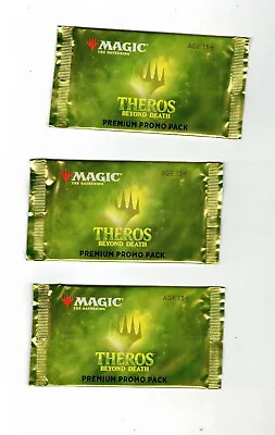Theros Beyond Death Premium Foil Promo Booster Pack X 3 Factory Sealed!!! New!!! • $40