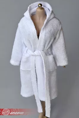 1/6 White Bathrobe Hooded Robes Clothes Fit 12'' PH HT Action Figure Doll • £16.79