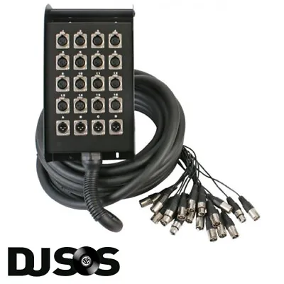 £119.94 • Buy Pulse 20 Way XLR Multicore Stage Box 16 Sends 4 Returns 15m Touring Grade Snake