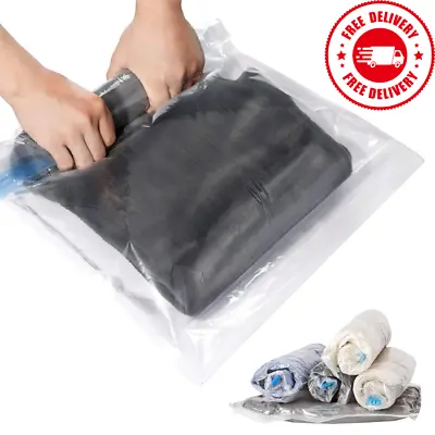 $15.50 • Buy Vacuum Storage Bags 10 Pack Space Saver Travel Bags For Clothes Vacum Sealer Bag